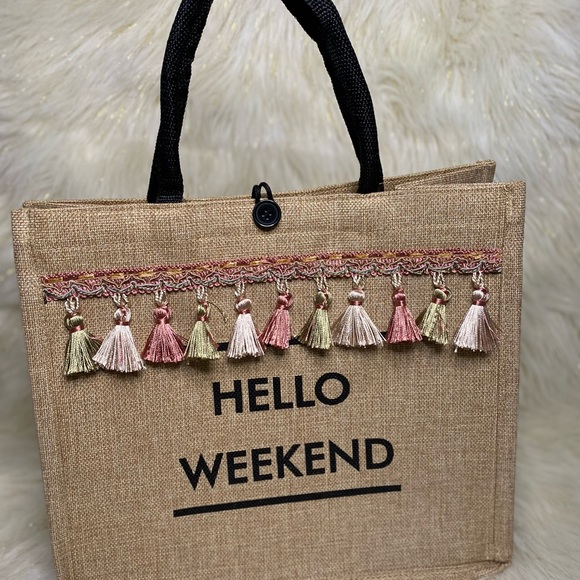 - 👜 Super Cute Hello Weekend Tote Bag - Picture 5 of 5